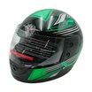 Мото шолом, закритий (L 59-60) BLD чорно-зелений, глянець (825) фото westvelo.com