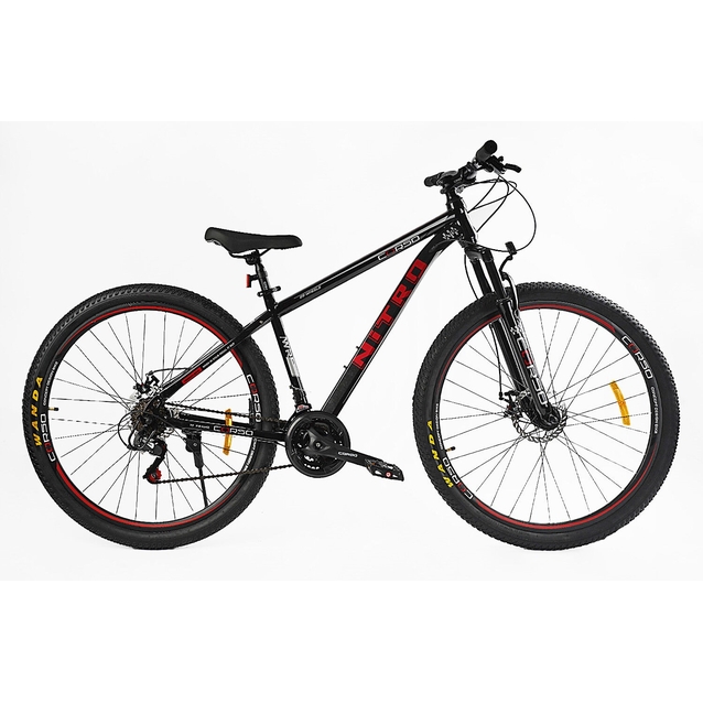 Велосипед 29 ST Corso «NITRO» NT-29722 сталь 17", (к-т SunRun) чорно-червоний фото westvelo.com