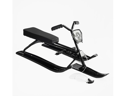 Санки з кермом (снігокат) Skyper сталевий, чорний