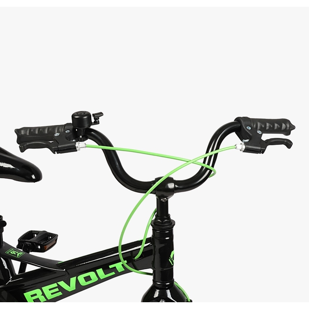 Дитячий велосипед 16 MG Corso «REVOLT» RV-16766, магнієва рама, чорно-салатовий фото westvelo.com