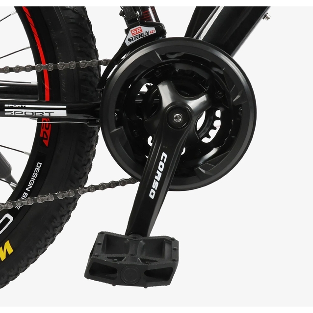 Велосипед 24 ST Corso «PATROL» PL-24165 сталь 11", (к-т SunRun) чорно-червоний фото westvelo.com