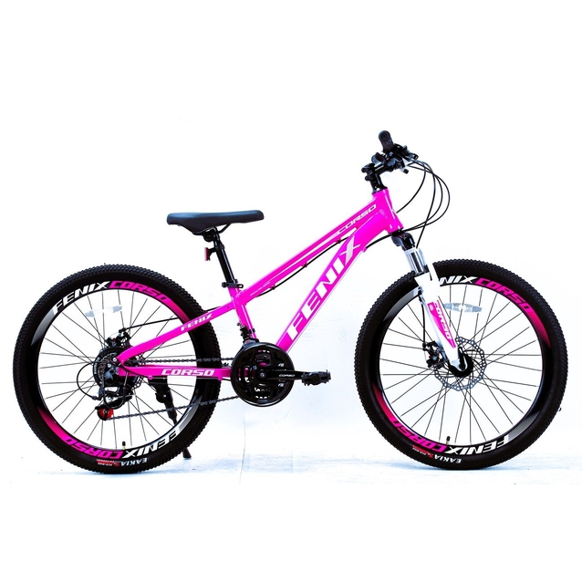 Велосипед 24 AL Corso «FENIX» FX-24577 алюміній 11", (к-т SunRun) рожевий фото westvelo.com