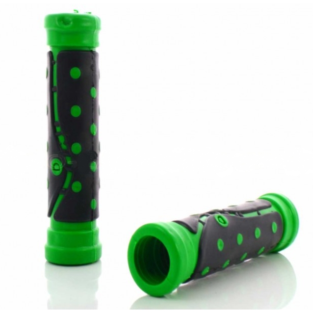 Гріпси гумові "Крапка" чорно-зелені фото westvelo.com