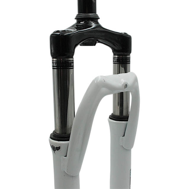 Вилка 26 аморт. безрізьб. CORSO «INTENSE» (089), біла, disk, шток Ø28.6 L-210mm фото westvelo.com