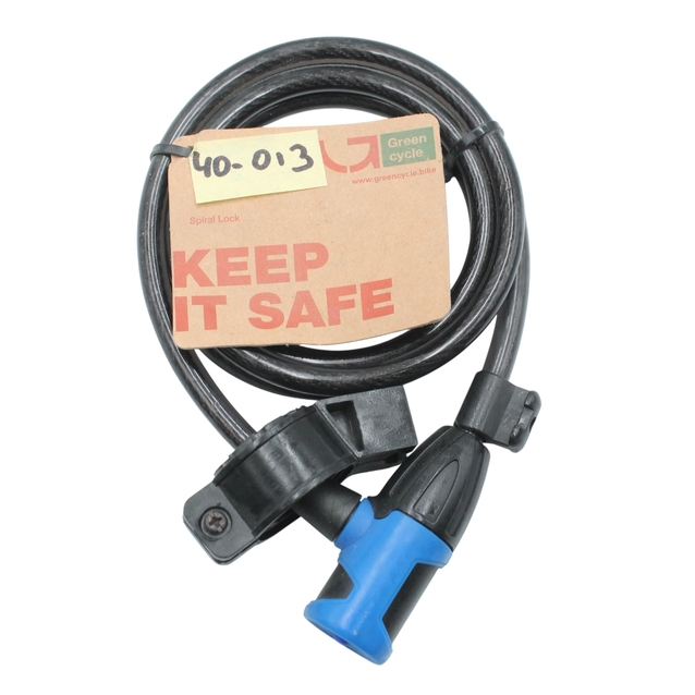 Замок на ключ Green Cycle (PY3120) ( L-1500mm Ø-10mm) з кріплення на раму (швидко-знімач) фото westvelo.com
