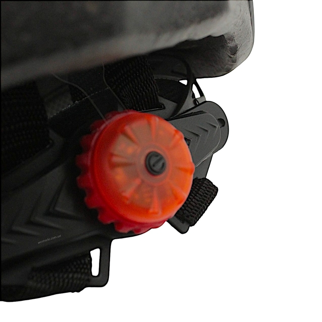 Вело шолом "TK Sport" 074 (56 см) з мигалкою, чорний фото westvelo.com