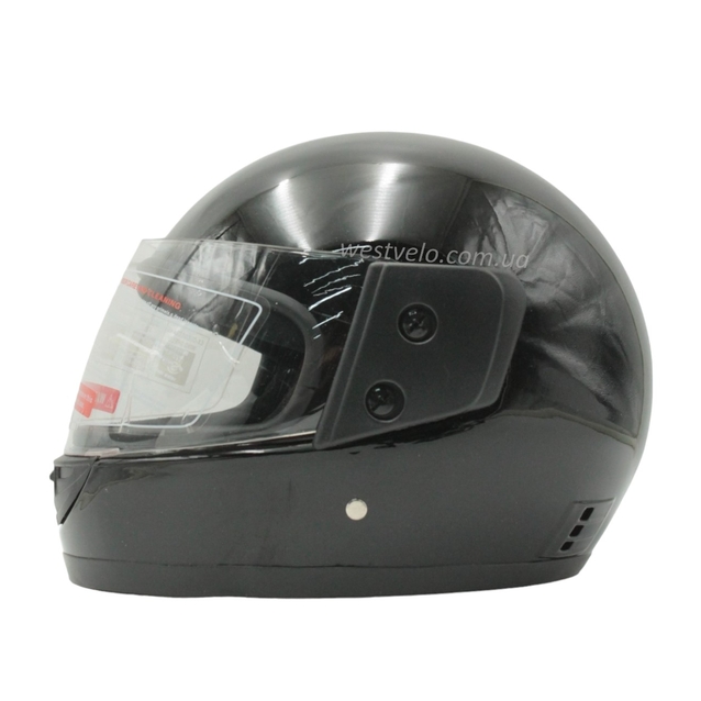 Мото шолом, закритий (XS 53-54) F2 чорний глянець, без логотипа (825-2) фото westvelo.com