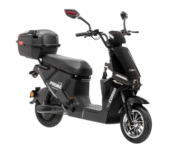 Електроскутер Corso «PRIME» PM-92116, двигун 1000W, акумулятор 60V/20Ah свинцево-кислотний, чорний + 1 ящик. акум, колеса 10"