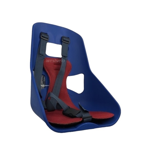 Крісло дитяче, пластик, на пряму раму, з спинкою, синє фото westvelo.com