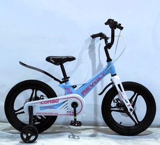 Дитячий велосипед 16 MG Corso «REVOLT» RV-16906, магнієва рама, блакитно-білий