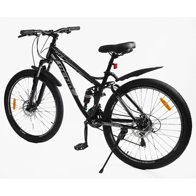 Велосипед 27.5 ST Corso «REND» RD-75590 сталь 15", (к-т SHIMANO) чорний фото westvelo.com