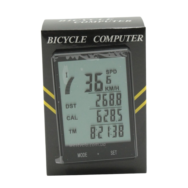 Велокомп'ютер E12 безпровідний, з нічним режимом фото westvelo.com