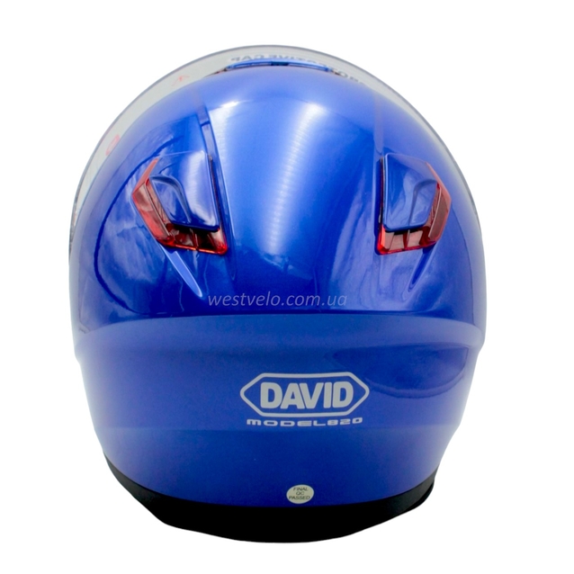 Мото шолом, закритий (XL) "DAVID" Інтеграл, D820, синій глянцевий фото westvelo.com