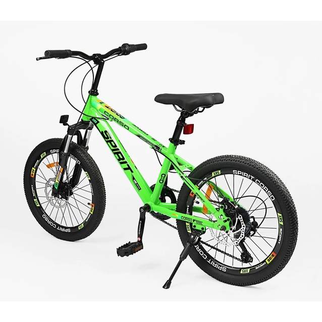 Велосипед 20 ST Corso «SPIRIT» ST-22155 сталь 11", (к-т SHIMANO) салатовий фото westvelo.com