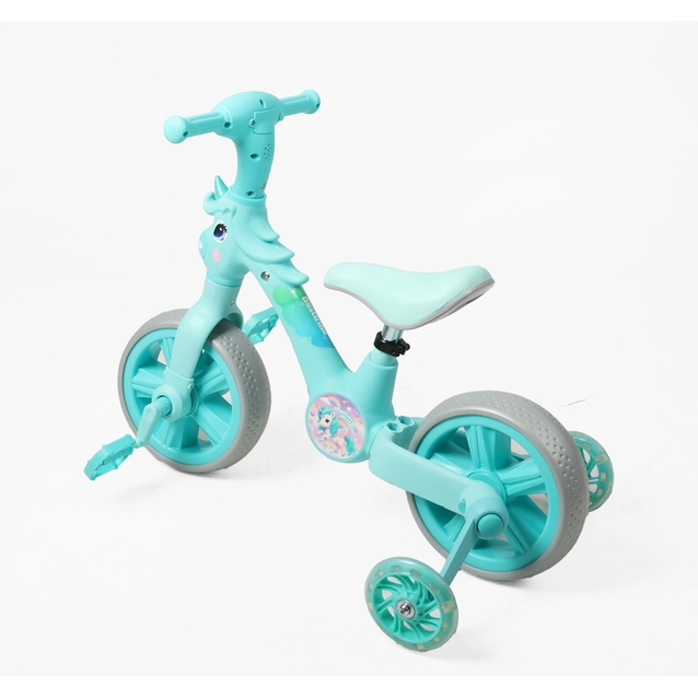 Велобіг-трансформер, 2-кол, 10 Best Trike JM-0819-2 бірюзовий, музика та підсвічування фото westvelo.com