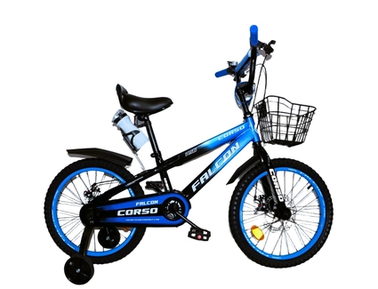 Дитячий велосипед 18 ST Corso «FALCON» FC-18674 дискові гальма, чорно-синій