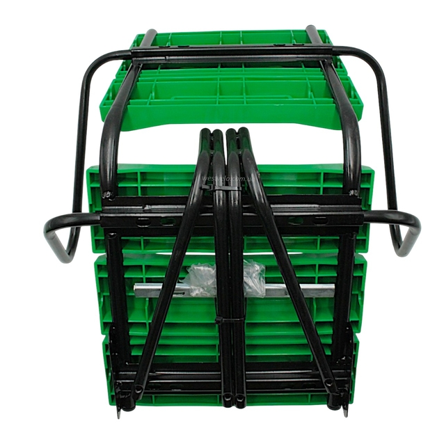 Крісло дитяче метал. на зад. багажник, "Лавочка" посилене, зелене фото westvelo.com