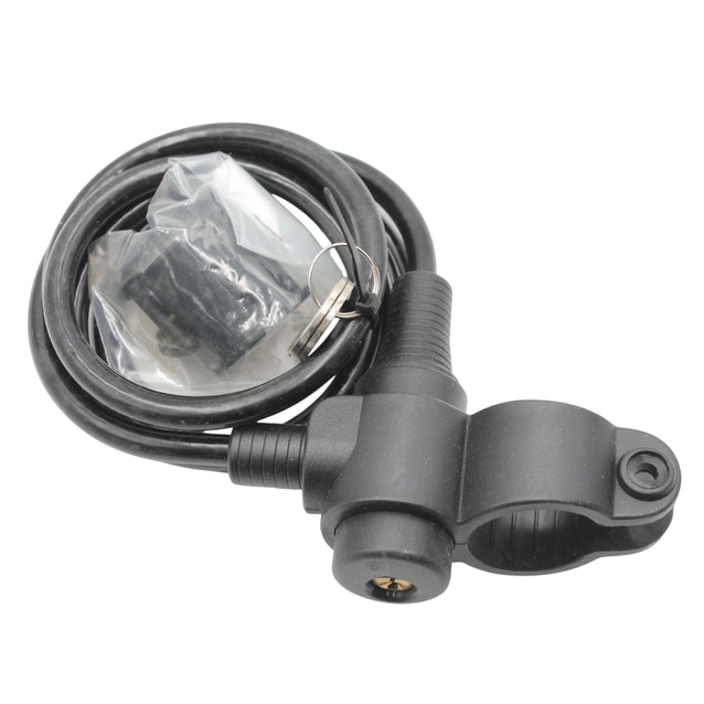 Замок на ключ Cable Lock (FK-205A) Ø-8mm L-1500mm з кріпленням на раму фото westvelo.com