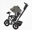 Дитячий велосипед 3-х колісний з батьківською ручкою, з дашком, надувні колеса Best Trike 3390/35-723 сірий, d=29см. переднє, d = 26см. задні, ФАРА З USB, пульт фото westvelo.com