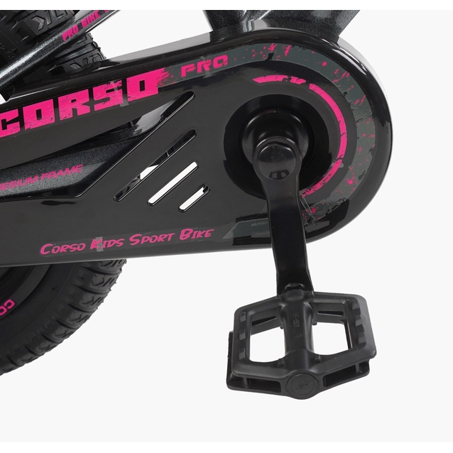 Дитячий велосипед 14 MG Corso «STREAM» SM-14154, магнієва рама, сіро-рожевий фото westvelo.com