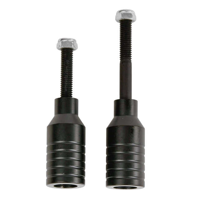 Пеги трюкового самоката AL. анодовані, чорні, L-5.5 см (6101) фото westvelo.com