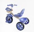 Дитячий велосипед 3-х колісний EVA (піна) Best Trike колеса 10-8, «Машинка» BS-60811 фіолетовий, сталева рама, УКР.ОЗВУЧУВАННЯ, кошик