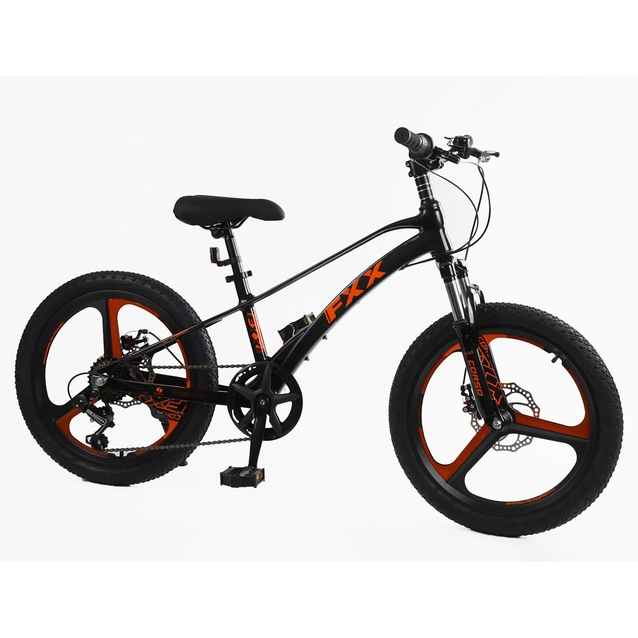 Велосипед 20 MG Corso «FXX» MG-20403 магній 11", (к-т SHIMANO) чорно-помаранчевий фото westvelo.com