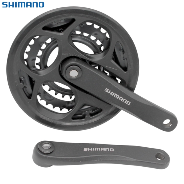 Система шатунів мтв велика SHIMANO китай AL. чорна (28/38/48Т) L-170мм. фото westvelo.com