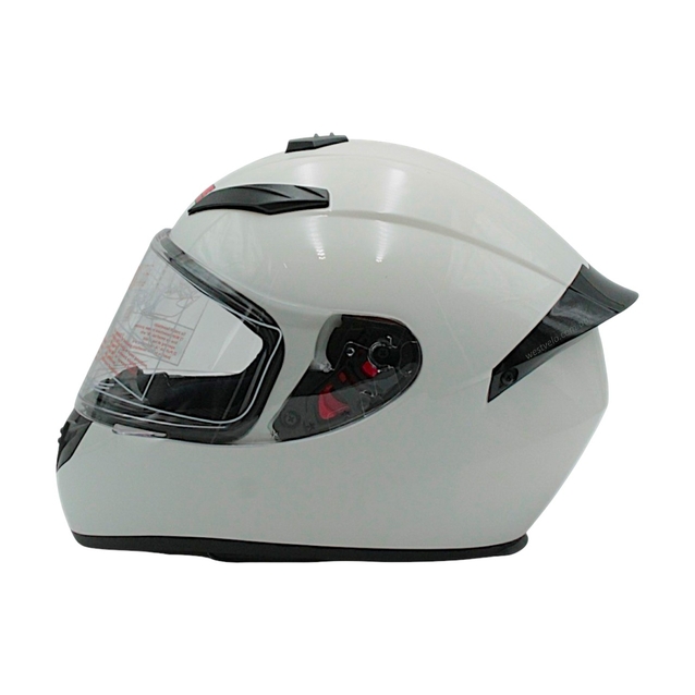 Мото шолом, закритий (L) "223" білий, глянцевий фото westvelo.com