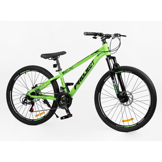 Велосипед 26 AL Corso «PROJECT»  RJ-26965 алюміній 13", (к-т SunRun) салатовий фото westvelo.com