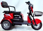 Трицикл Corso «OSTIN L» NL-434017, двигун 1200W, акумулятор 72V 24Ah літій-залізно-фосфатний, червоний + 1 ящик. акум, колеса 10" фото westvelo.com