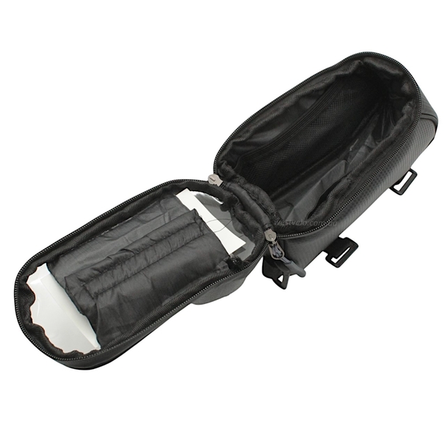 Сумка на раму + місце для телефону чорна фото westvelo.com