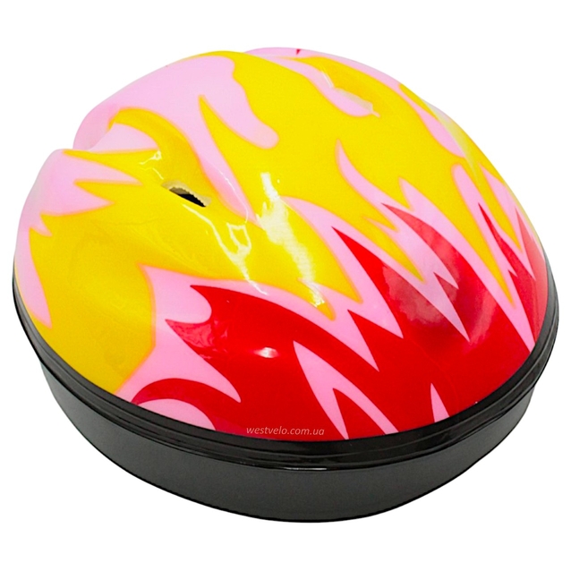 Вело шолом "TK Sport" 606 (55см) рожевий "Полум'я" фото westvelo.com