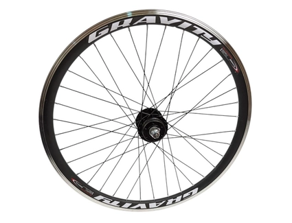 Колесо 28-29 перед, обід 2-ний чорний, втулка ST. Quando, диск 6 болтів, чорна спиця (Gravity)