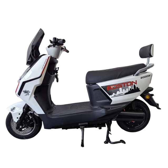 Електроскутер Corso «DEXTER» BT-062397, двигун 2000W, акумулятор 72V 35Ah графеновий, білий, колеса 10" + 1 ящик. акум фото westvelo.com