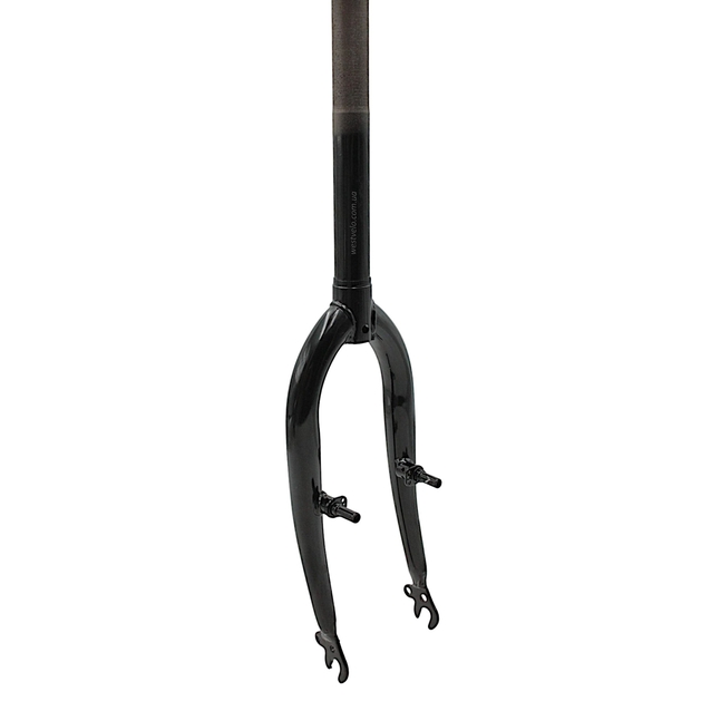 Вилка 16 сталева чорна з кріпленням під V-brake, шток L-200mm р.з L-100mm фото westvelo.com