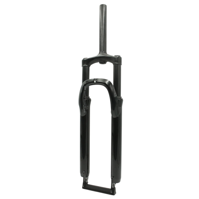 Вилка 27.5 аморт. безрізьб. Weiyi (881) Ø28.6mm, disk. шток L-190mm чорна глянцева фото westvelo.com