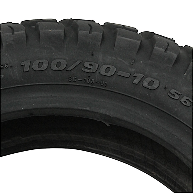 Покришка "10" 100/90-10 Б/К DELI TIRE Індонезія (108) напів-шип TL фото westvelo.com