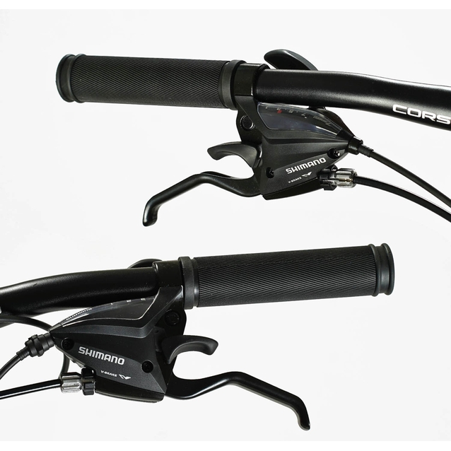 Велосипед 27.5 ST Corso «TORNADO» TR-27257 сталь 15,5", (к-т SHIMANO) чорно-салатовий фото westvelo.com