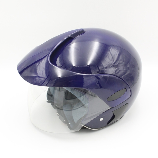 Мото шолом, відкритий (XS 53-54) №208 синій, з дашком фото westvelo.com