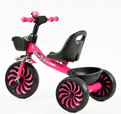 Дитячий велосипед 3-х колісний EVA (піна) Best Trike SL-12011 рожевий, дзвіночок, 2 кошики