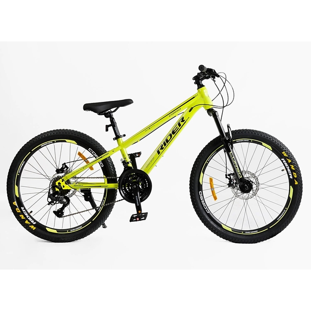 Велосипед 24 ST Corso «RIDER» RD-24880 сталь 11", (к-т LTWOO-A2) жовтий фото westvelo.com