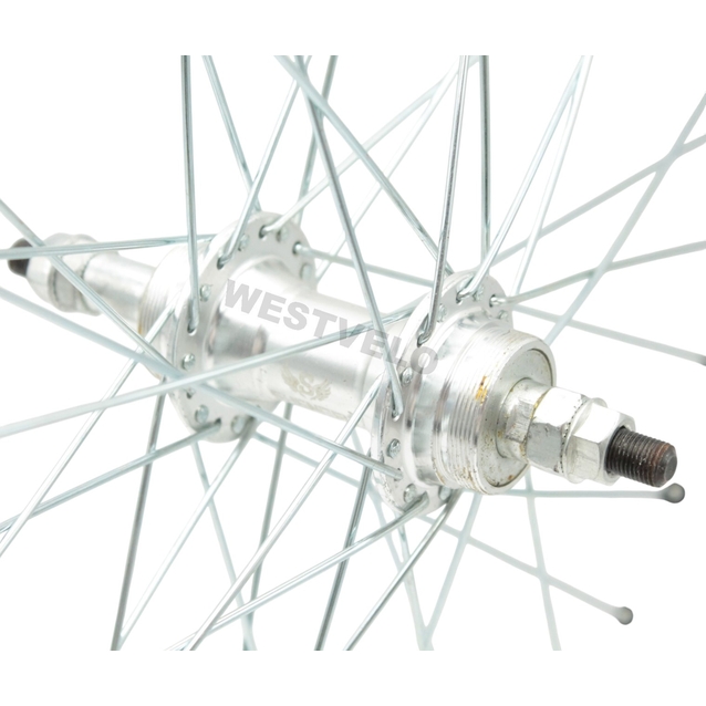 Колесо 24 зад, обід 2-ний чорний, втулка AL на віночках, диск різьба фото westvelo.com