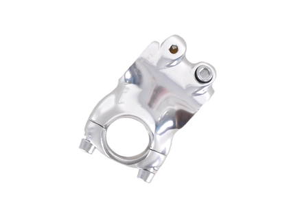 Винос руля на безрізьбову вилку AL. Ø28.6-Ø25.4мм, L-40мм, ZOOM (TDS-D120A-8) круглий срібний