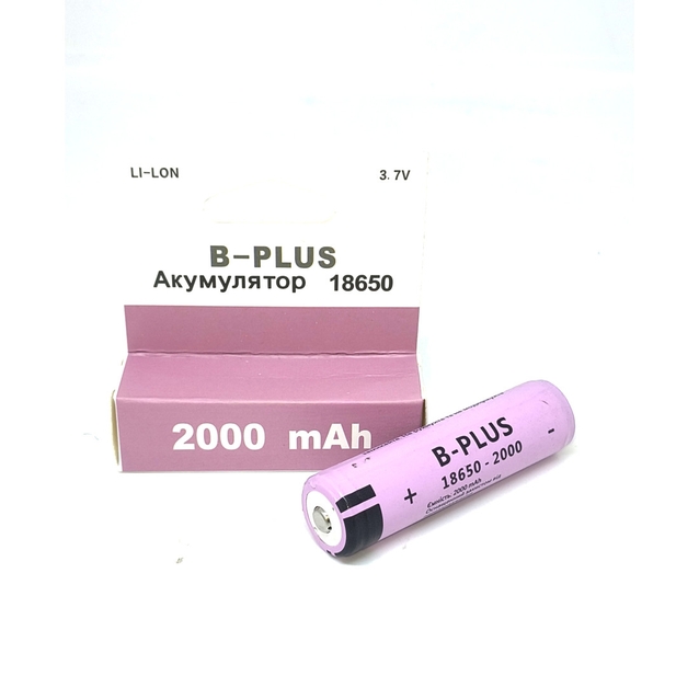 Акумулятор KLW18650 3.7V 2000mAh Li-ion B-PLUS із захистом від перезарядки фото westvelo.com
