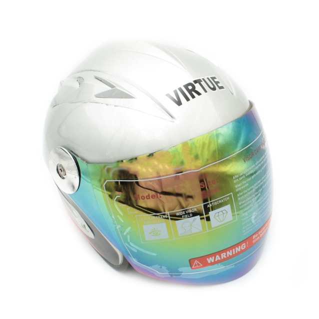 Мото шолом, відкритий №205 VIRTUE cірий, чоловічий фото westvelo.com