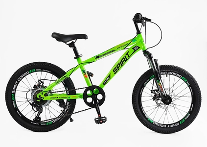 Велосипед 20 ST Corso «SPIRIT» ST-20622 сталь 12", (к-т SHIMANO) салатовий