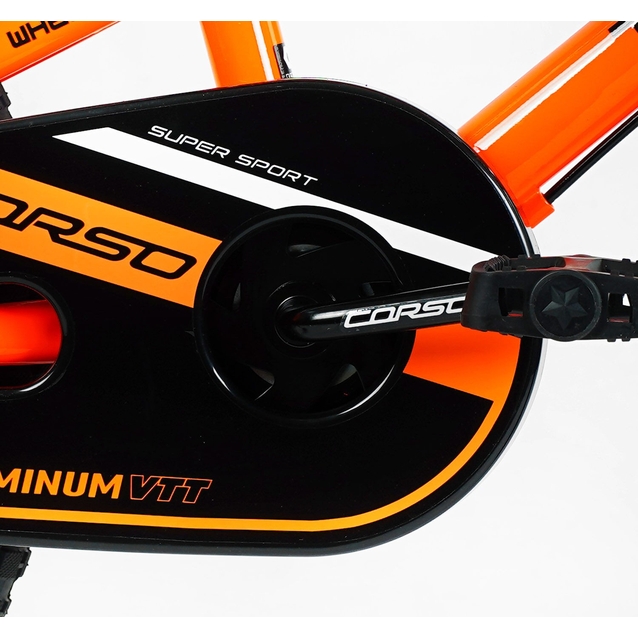 Дитячий велосипед 18 AL Corso «TAYGER» TG-11360 алюмінієва рама помаранчевий фото westvelo.com