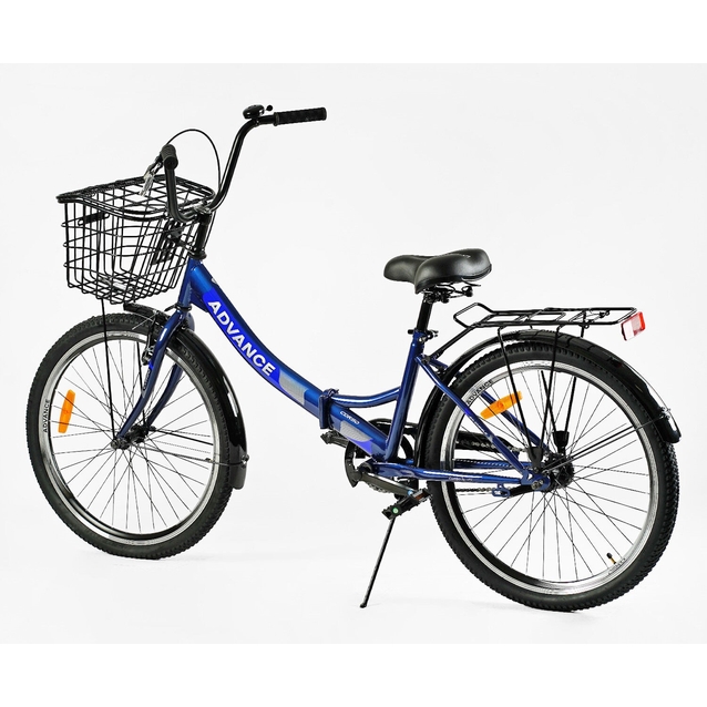 Міський велосипед 24 ST Corso «ADVANCE» AD-24003 (складна рама) сталь 14", синій (+к/к/б) фото westvelo.com