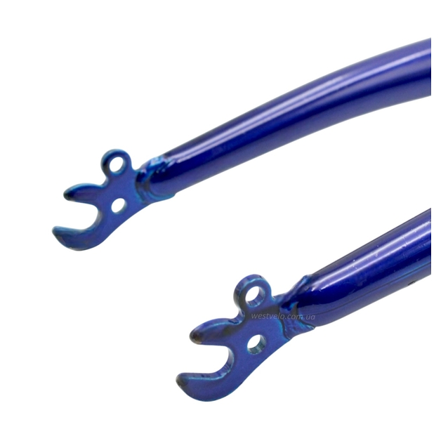 Вилка 28 сталева синя шток L-200mm р.з L-100mm фото westvelo.com